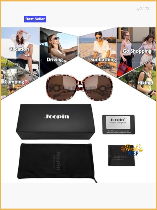 Oversized Rectangle Polarized Sunglasses UV Protection Rhinestone main image 5